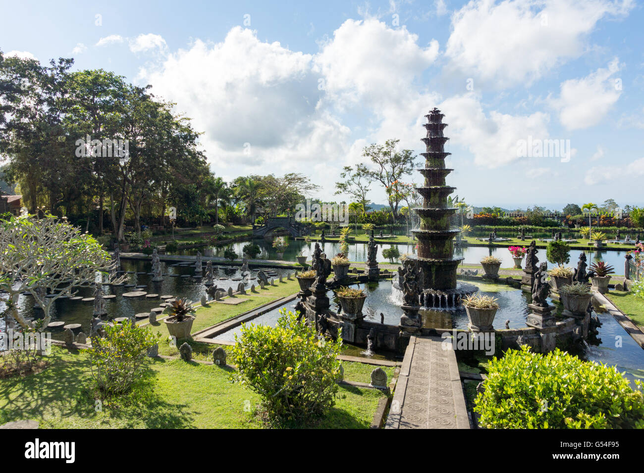 Indonesia, Bali, Karangasem, Garden of the water castle, The water castle  Abang at the sea in the region Karangasem Stock Photo - Alamy