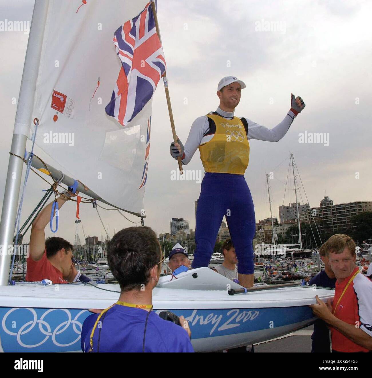 Olympics Ainslie Laser Sailing Stock Photo