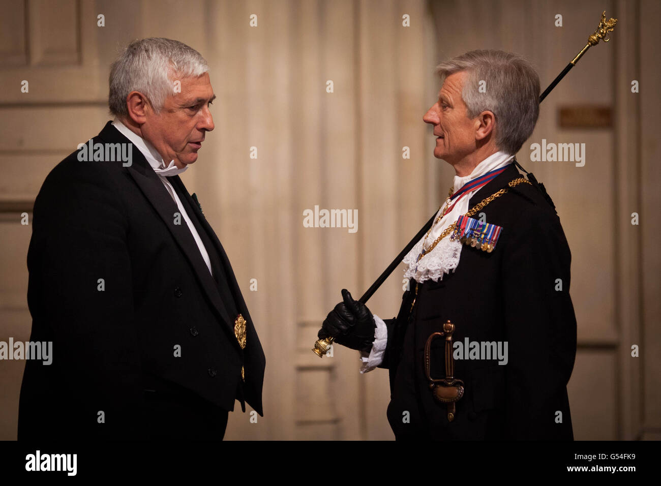 Gentleman Usher of the Black Rod Lieutenant General David Leakey (right