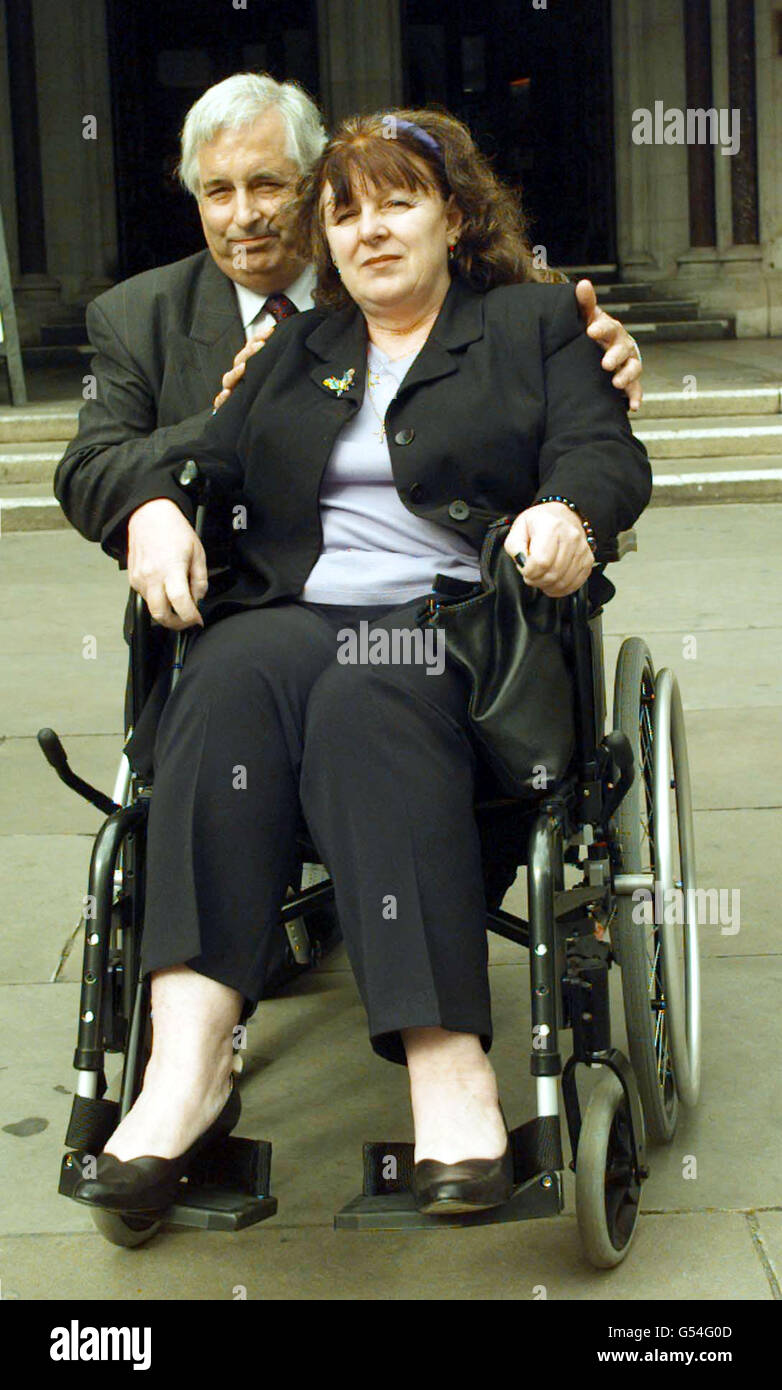 Eddy and Brenda Weatherill arriving at the High court in London. The couple's battle to prove they were victims of 'fraud and deceit' by their bank is being made into a feature film. * and they were set to add the latest chapter to their story in the form of a High Court judgment on their claim. The couple have alleged that a 'dishonest' Lloyds TSB manager talked them into remortgaging their Cambridgeshire home to raise capital for their ailing commercial interiors company then grabbed enough money to clear their overdraft and promptly cancelled the overdraft facility. Stock Photo