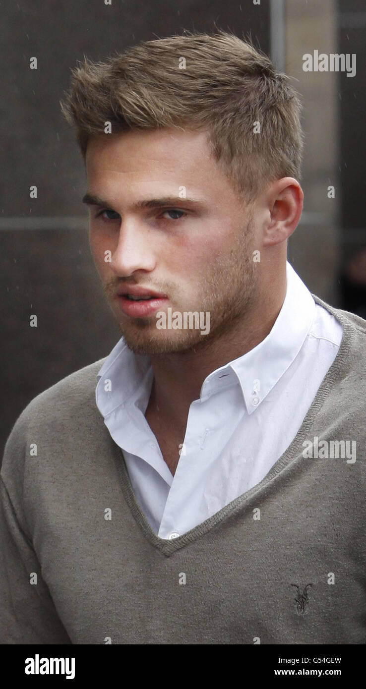 Blackburn striker David Goodwillie arrives at Glasgow Sheriff Court for his intermediate diet after being accused of assault. Stock Photo