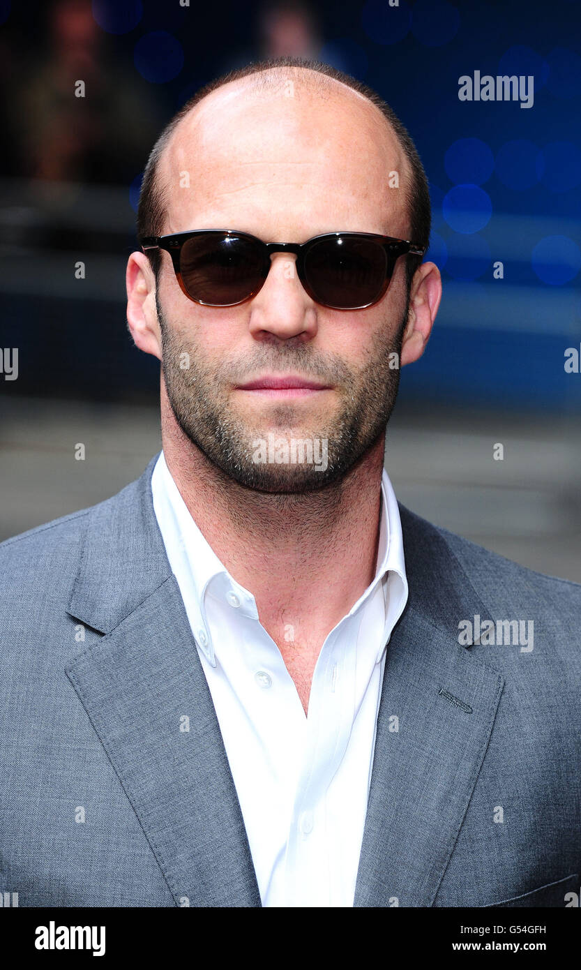 Jason statham arrives at the premiere of his new film hi-res stock ...