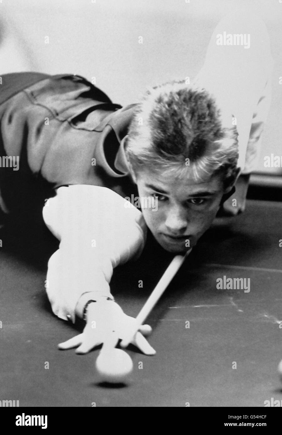 Snooker - 1988 World Snooker Championship - Second Round - Jimmy White v Stephen Hendry - Crucible Theatre, Sheffield Stock Photo