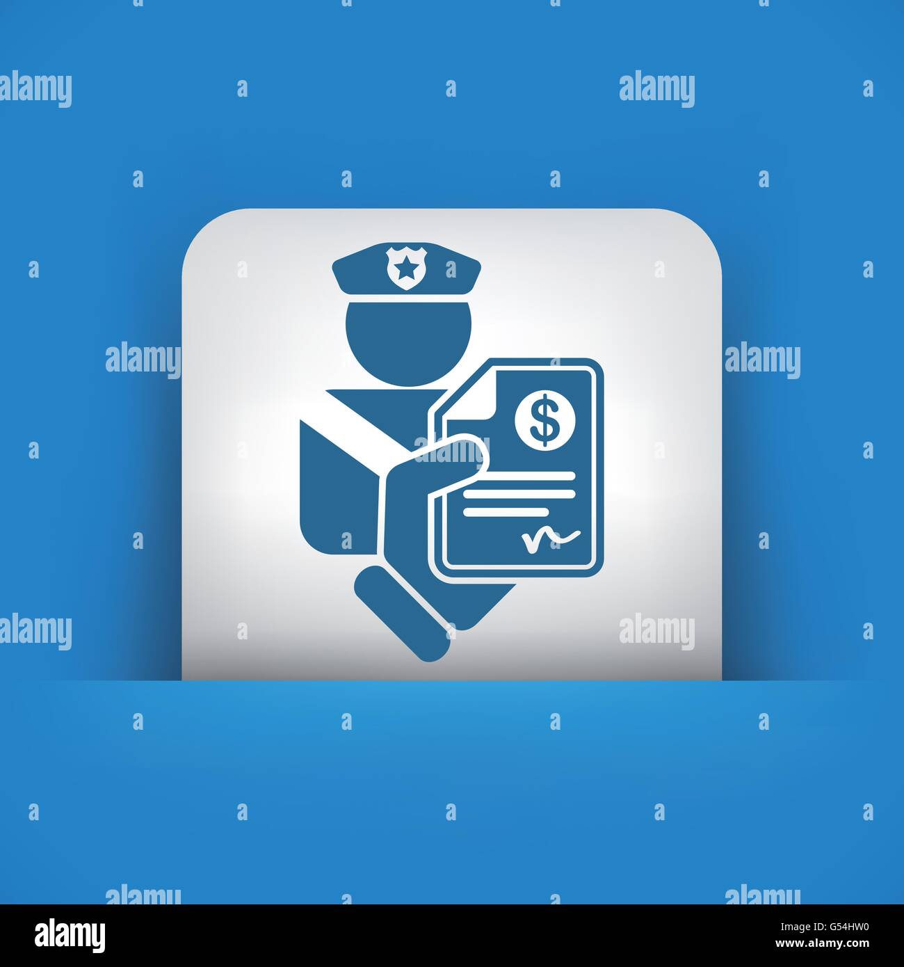 Policeman fine icon Stock Vector Image & Art - Alamy