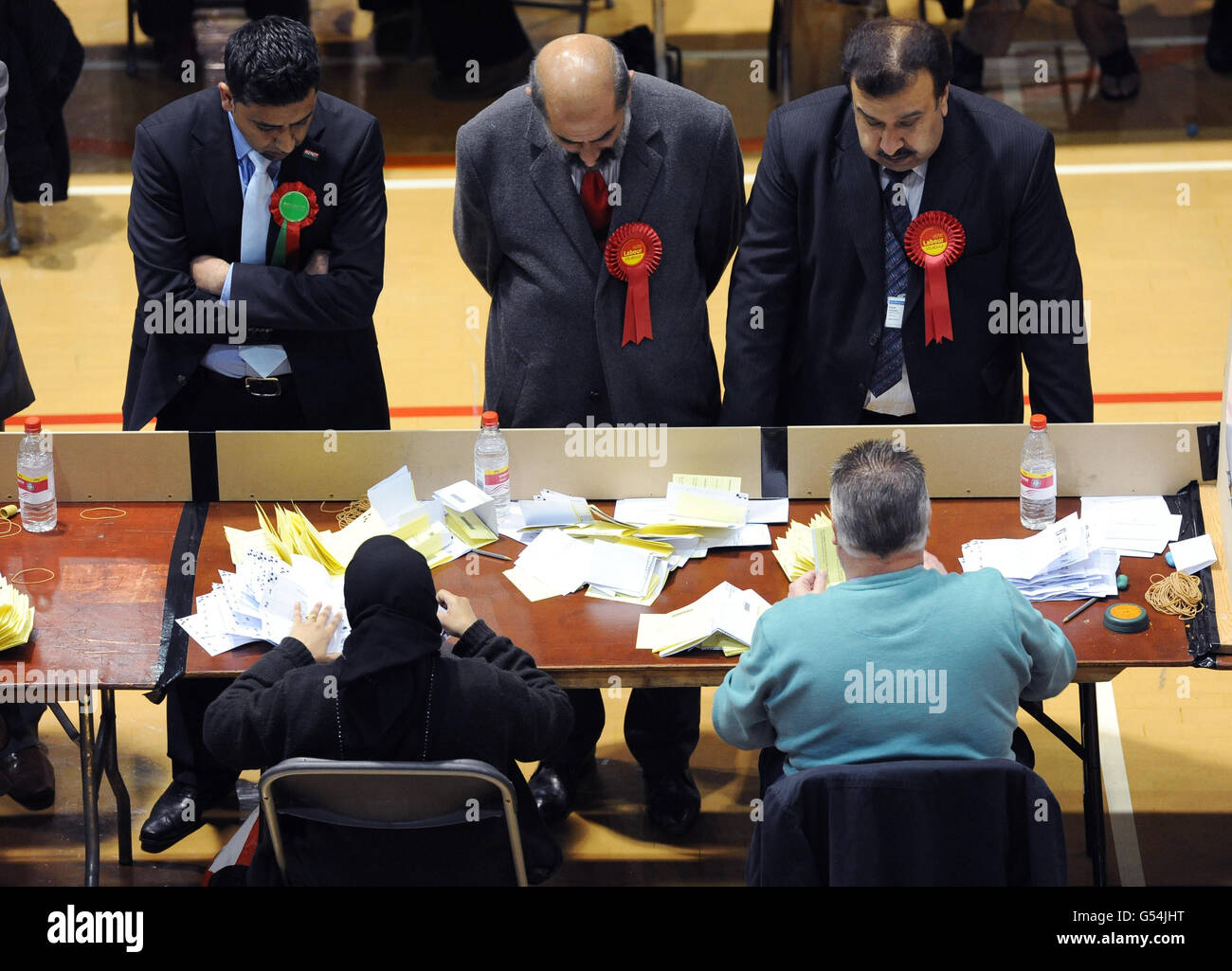 Counting votes gets underway richard dunn sports centre hires stock