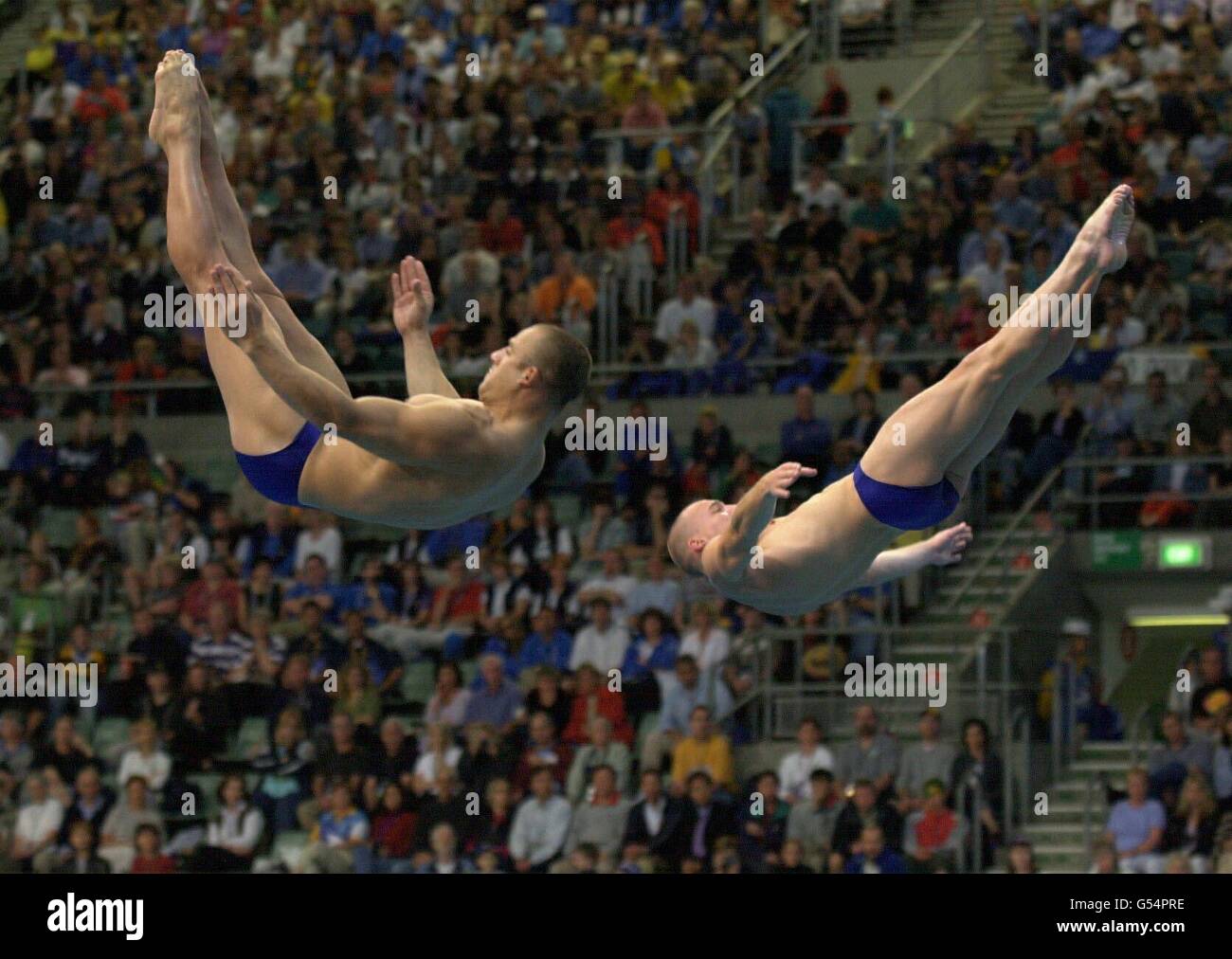 Mens Synchronized 3m Springboard High Resolution Stock Photography and