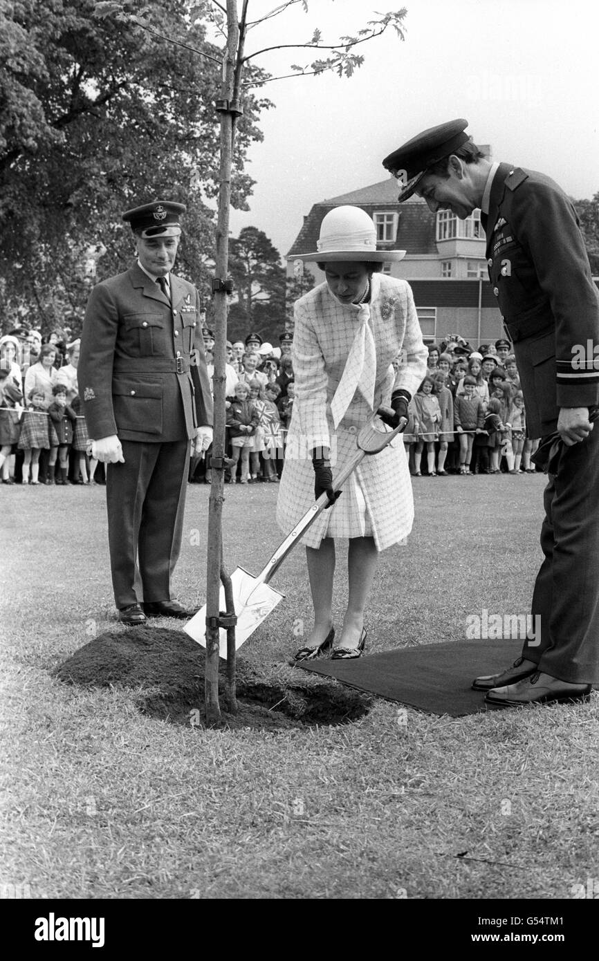 Royalty queen elizabeth ii raf staff training college hires stock