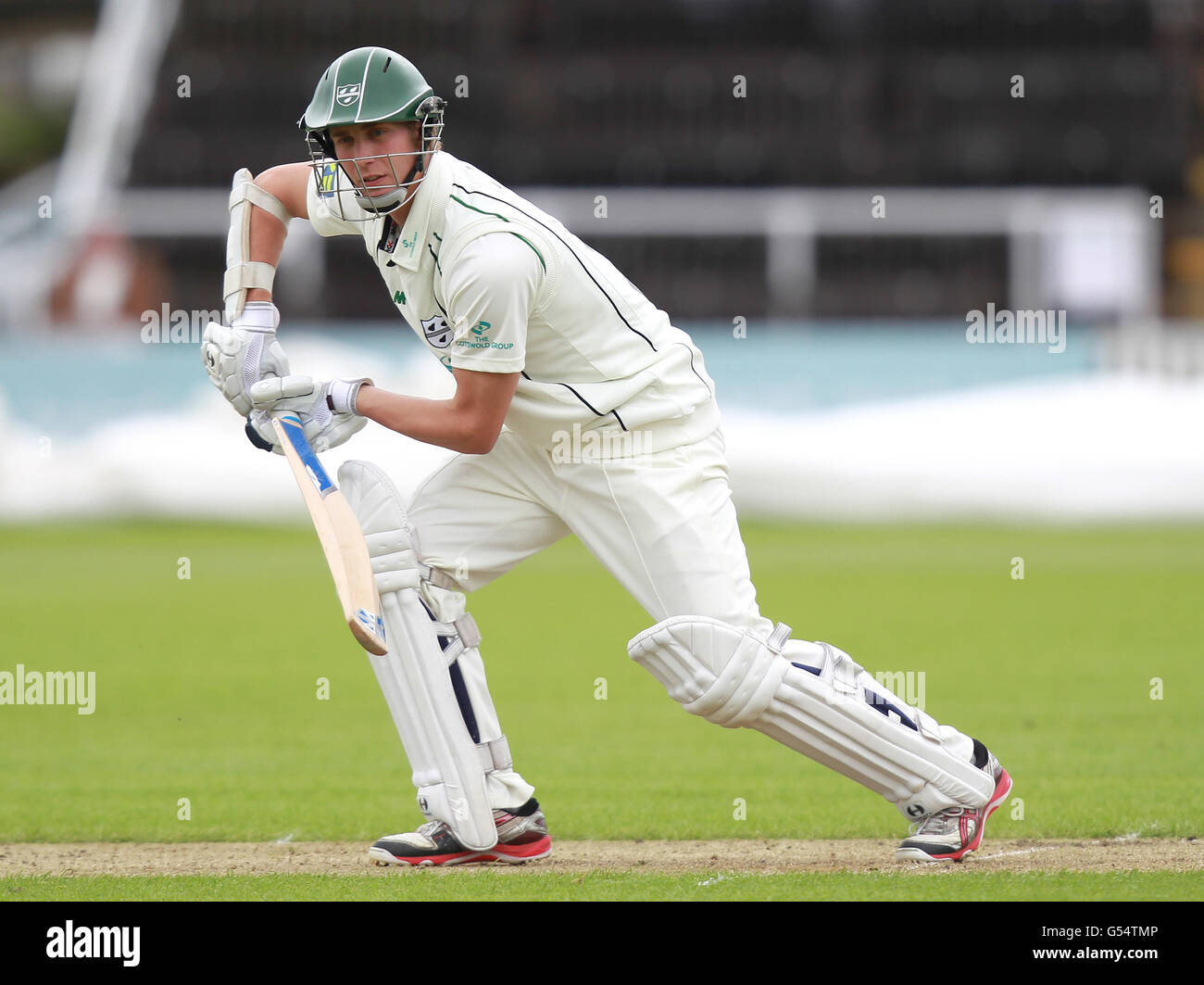 Matthew Pardoe of Worcestershire during the LV County Championship match at New Road, Worcester. Stock Photo
