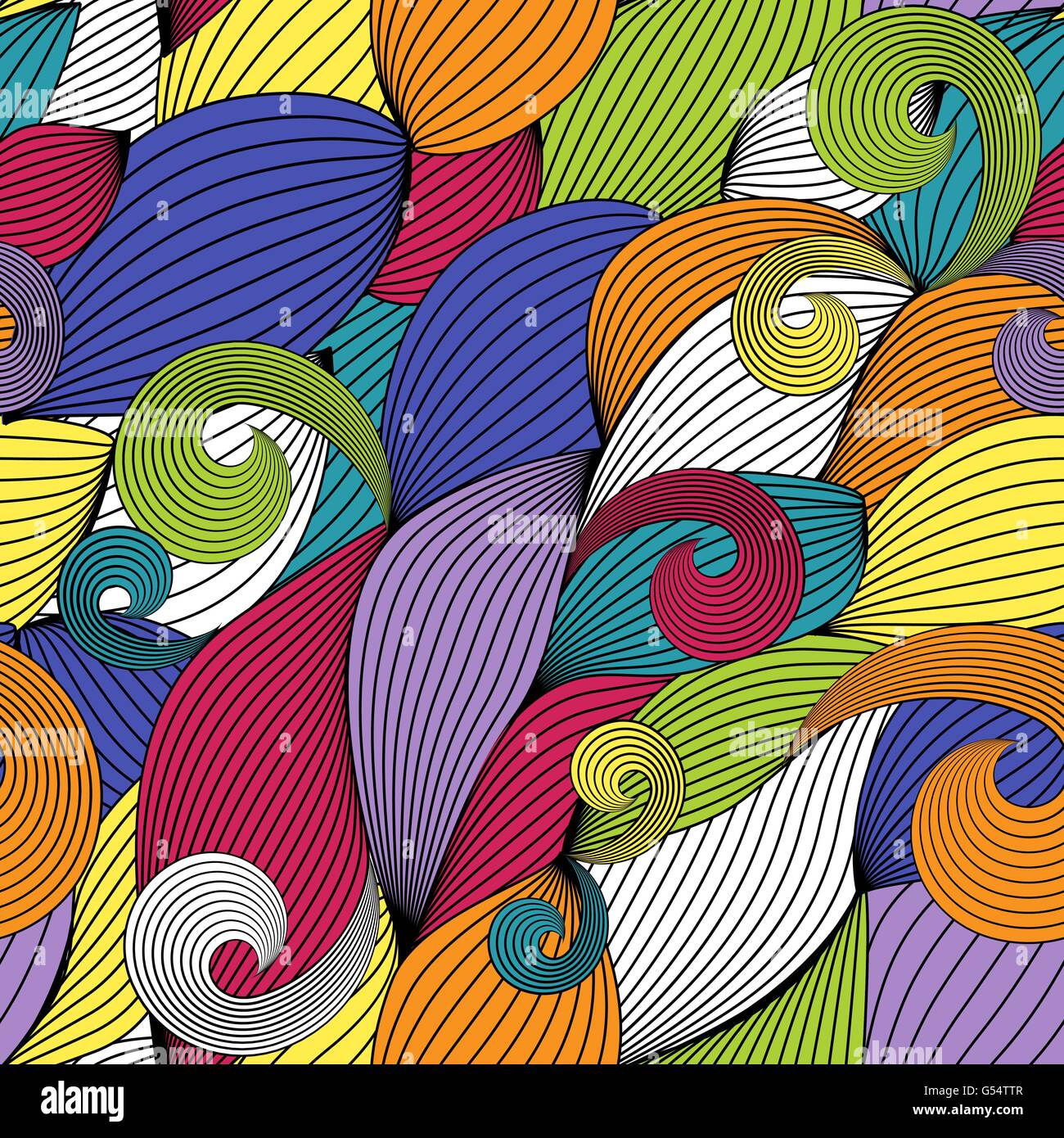 Abstract Wave Seamless Pattern Background. Vector Illustration Stock ...