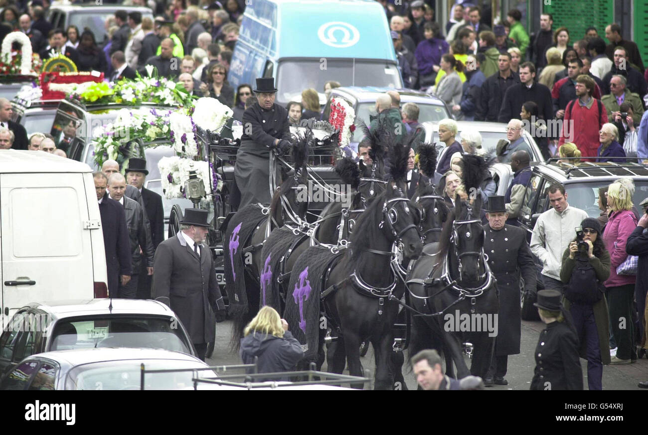 Reggie Kray funeral procession Stock Photo