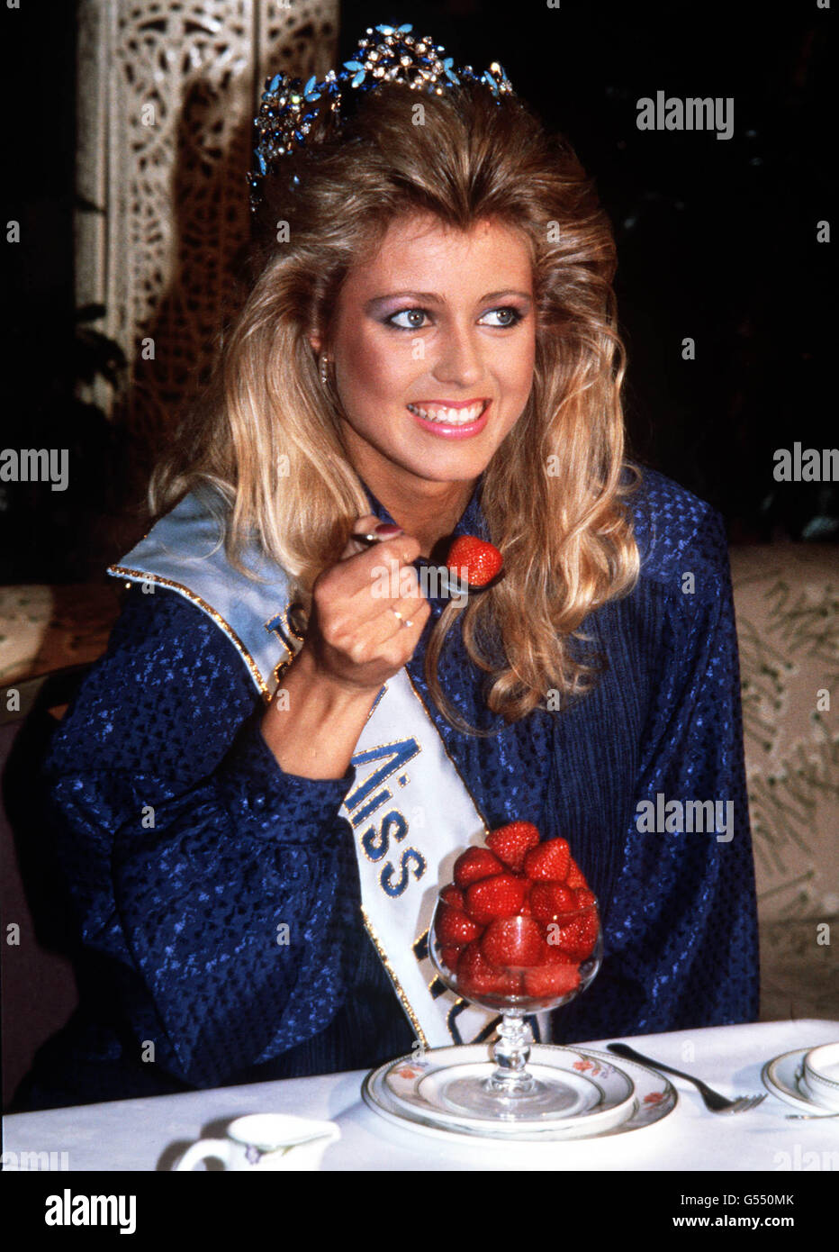 MISS WORLD 1985 Stock Photo