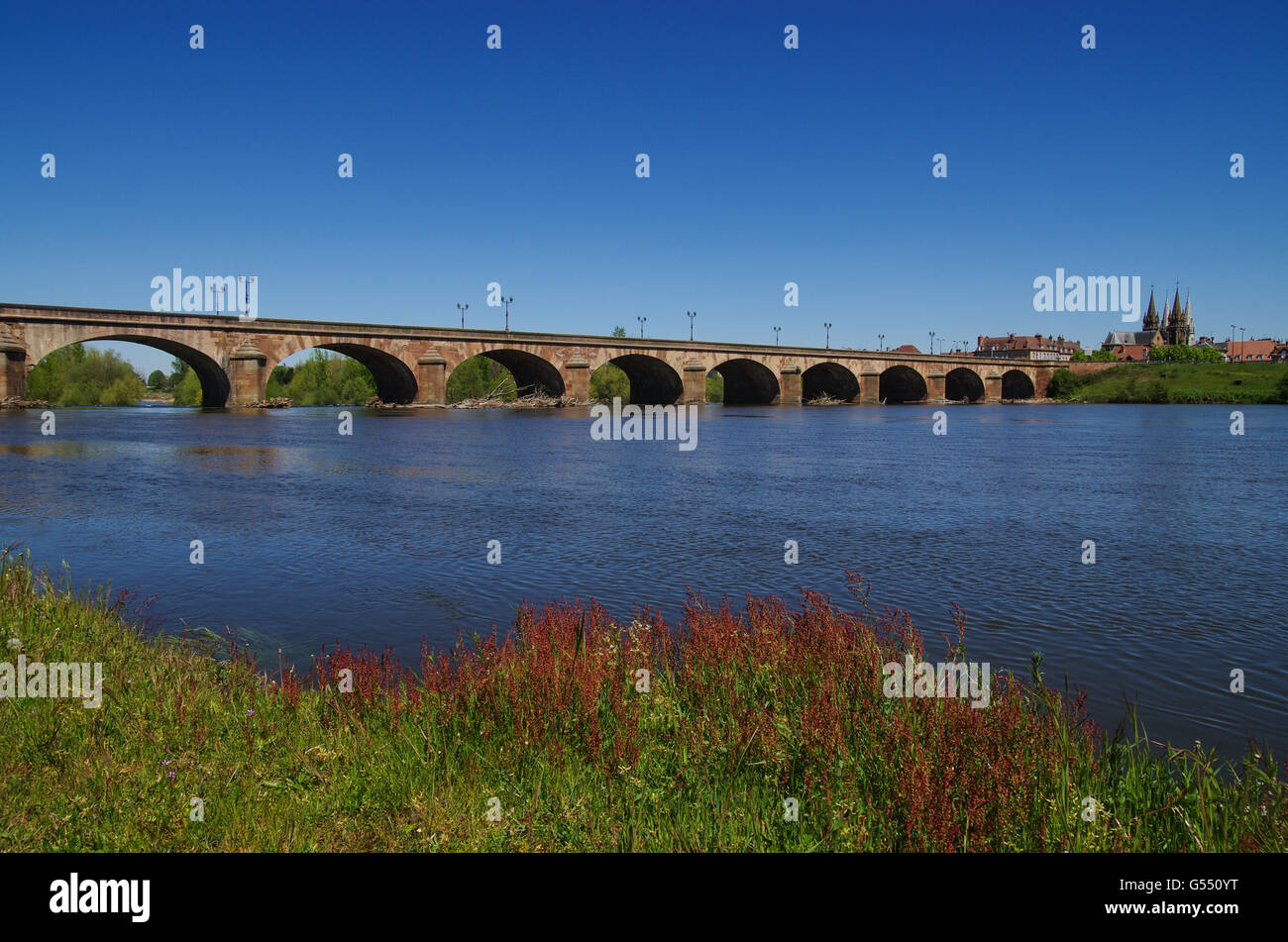 Europe, France, Moulins, Le pont Régemortes, département de l'Allier, Auvergne Stock Photo
