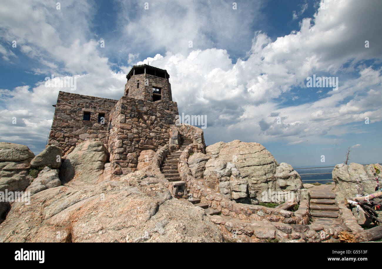 Harney Peak Fire Lookout Tower in Custer State Park in the Black Hills