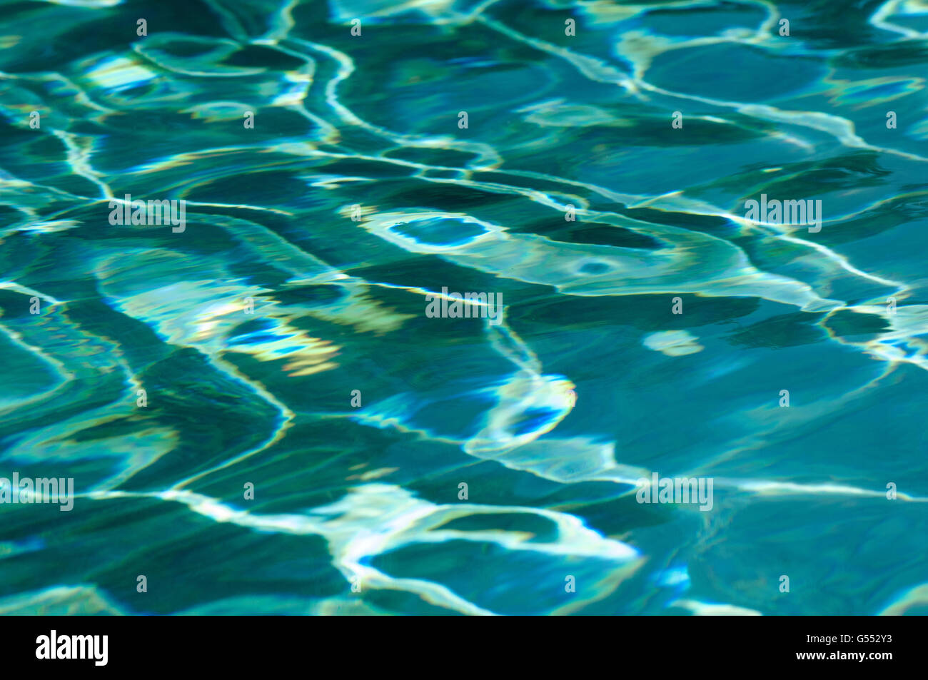 ripples in the turquoise blue water of a swimming pool Stock Photo - Alamy