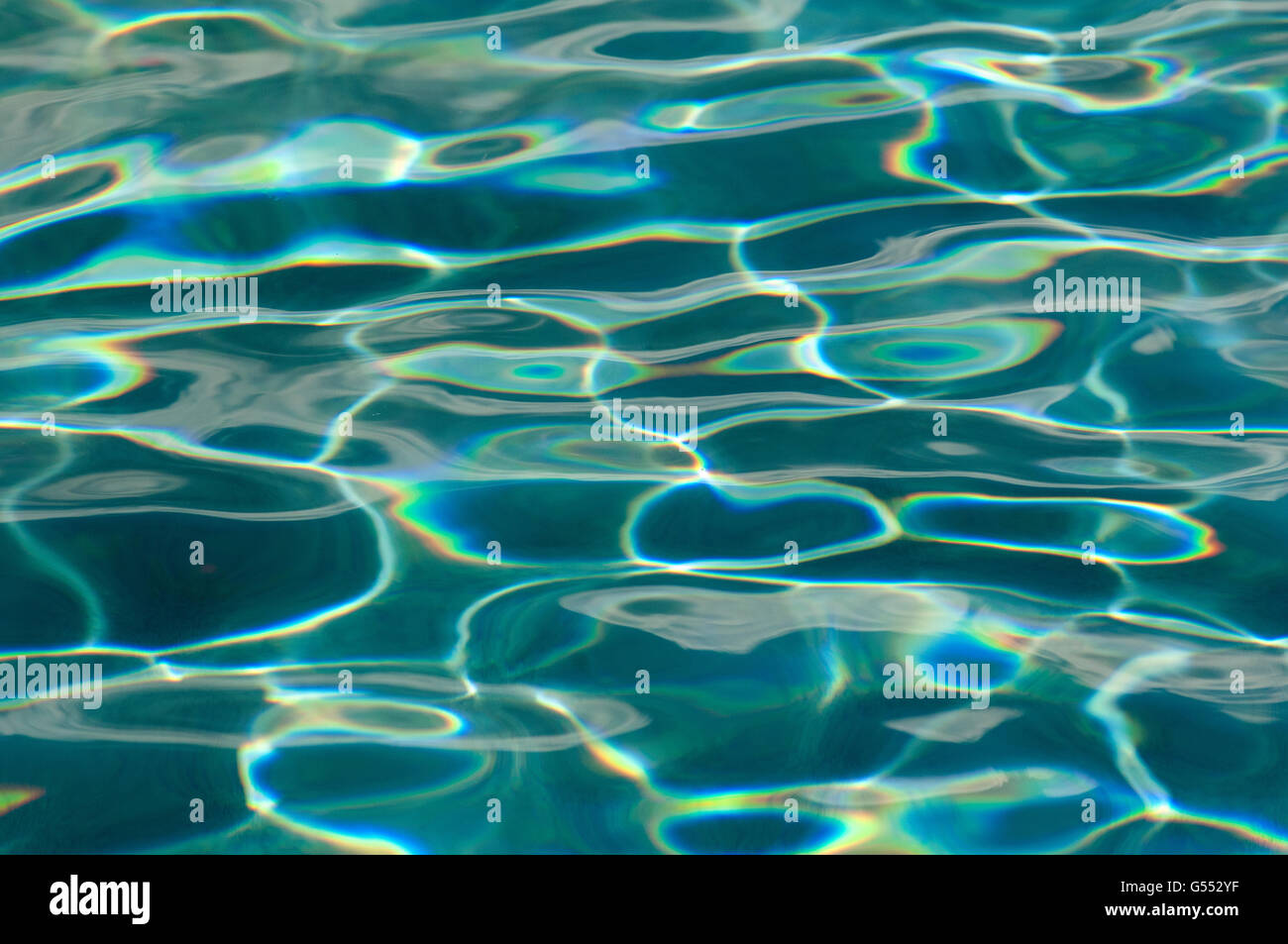 ripples in the turquoise blue water of a swimming pool Stock Photo - Alamy