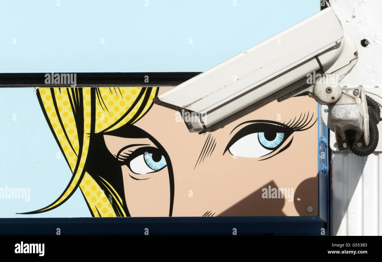 A stock picture of a CCTV camera in Dublin City Centre in Ireland Stock