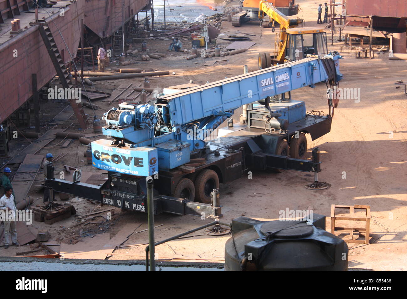 Dockyard Ship Factory Stock Photo - Alamy