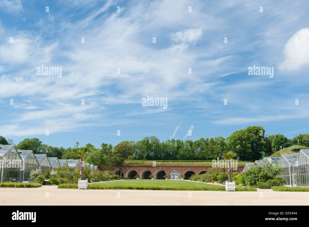 The Hanging Gardens (Jardins Suspendus) at Fort SainteAdresse, Le Havre, Normandy, france Stock
