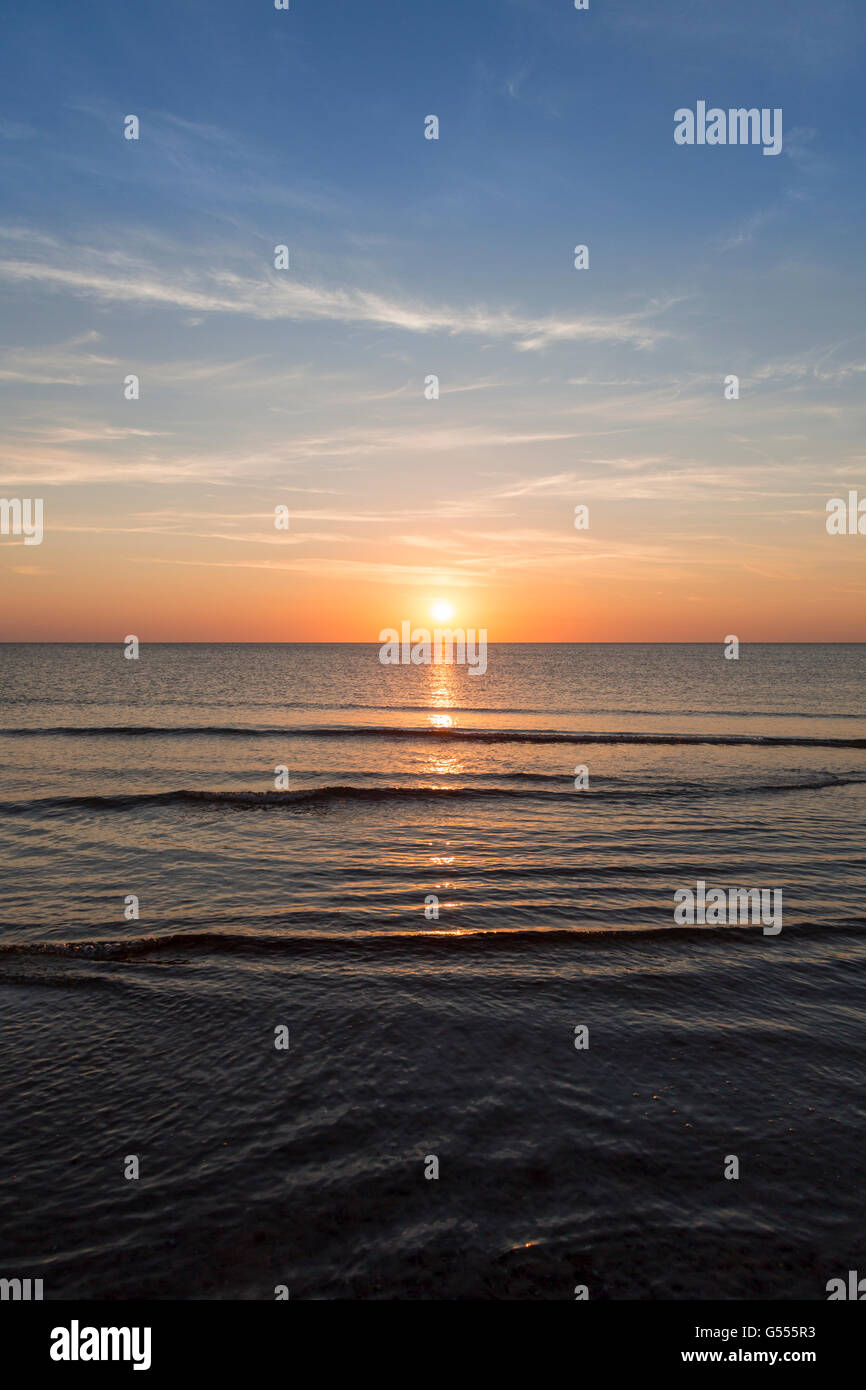 ocean landscape with sunset for backgrounds Stock Photo - Alamy