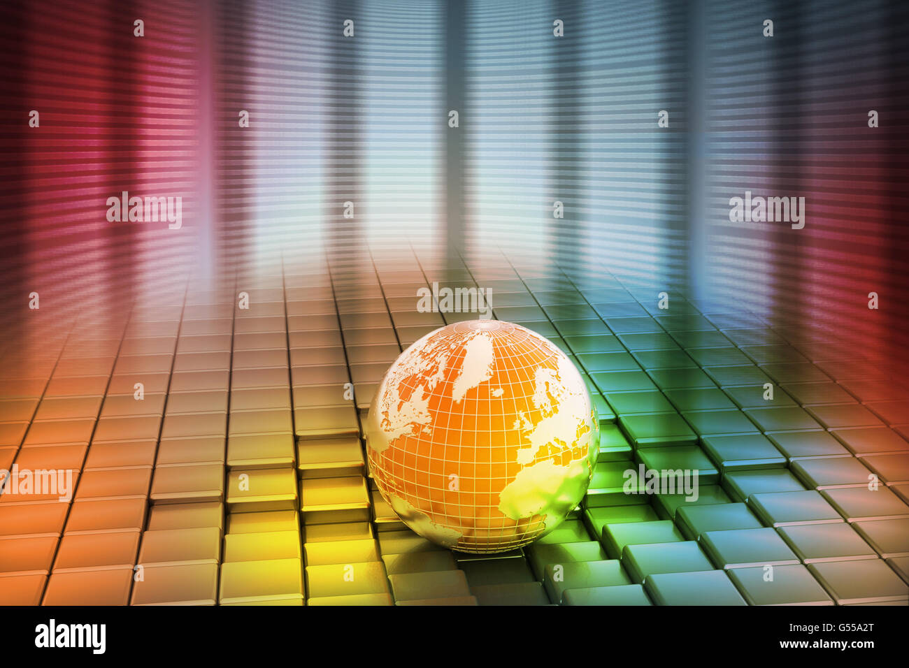 Earth in abstract background Stock Photo - Alamy