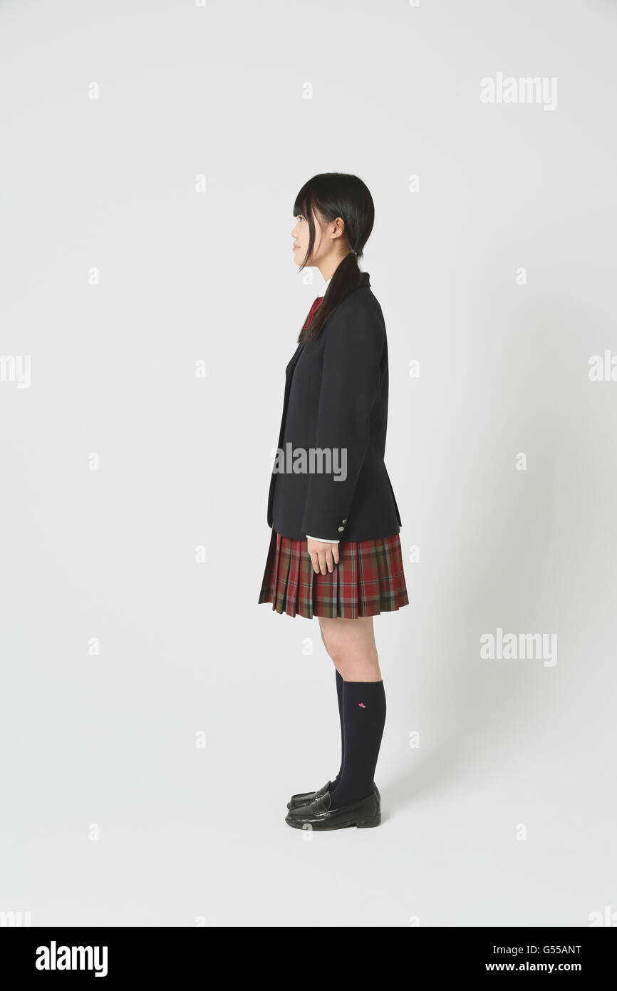 High school uniform girl skirt hi-res stock photography and images - Alamy