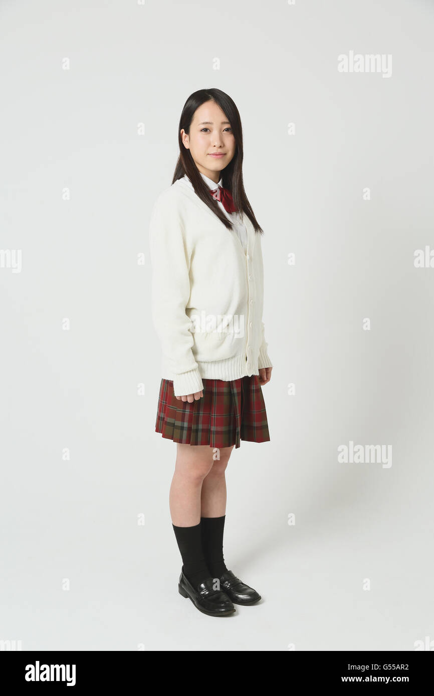 High school uniform girl skirt hi-res stock photography and images - Alamy