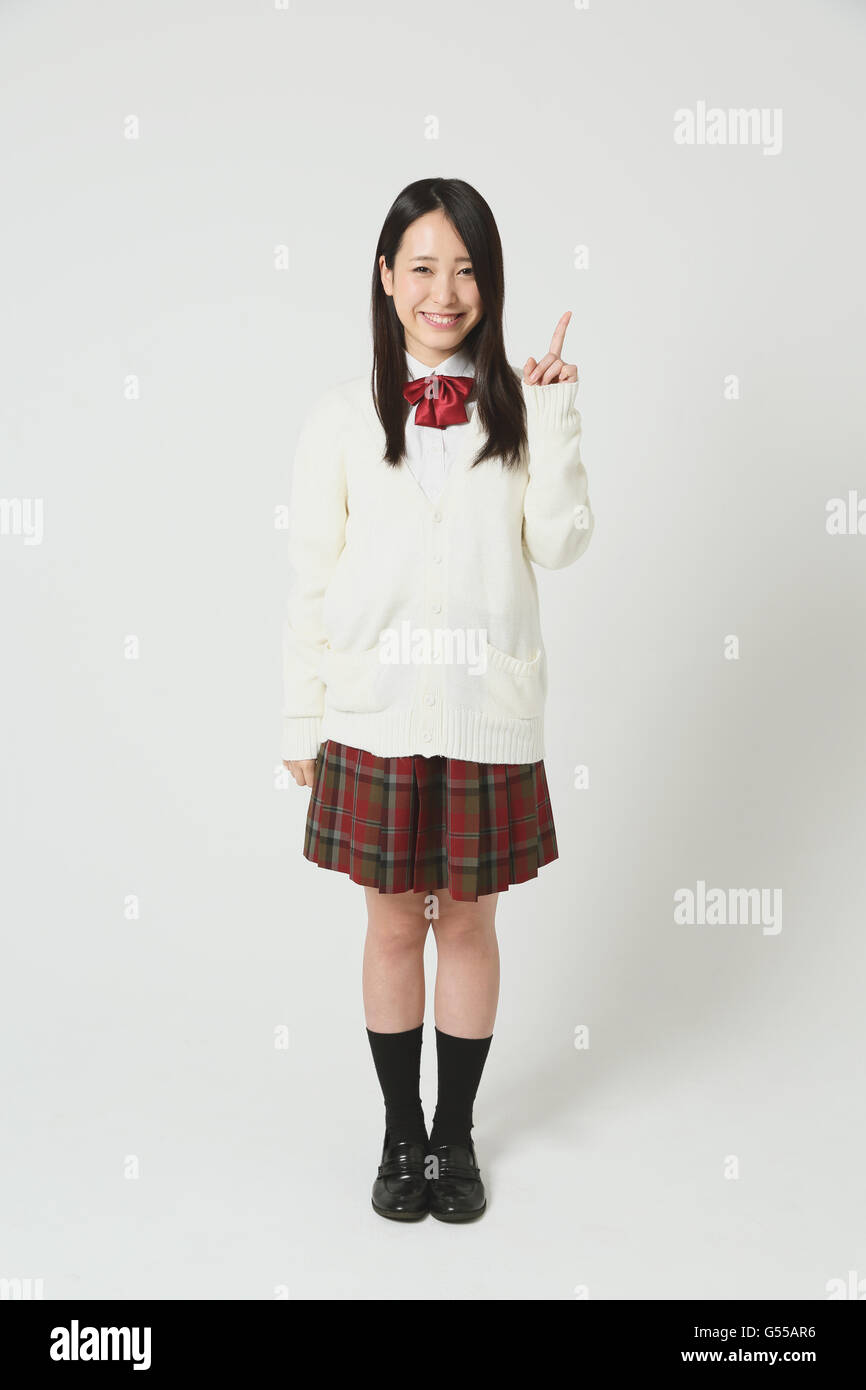 High school uniform girl skirt hi-res stock photography and images - Alamy