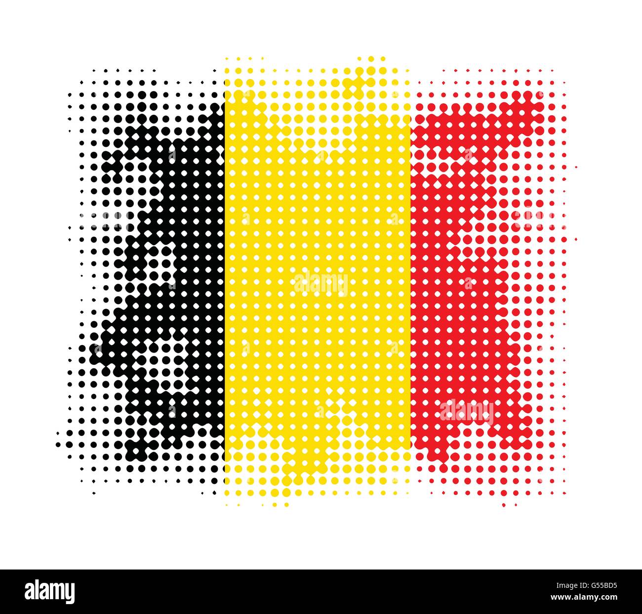 Belgium flag halftone design. Vector illustration Stock Vector Image ...