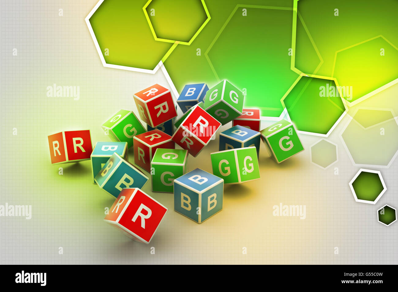 3D Colored Cube Alphabet Stock Photo Alamy