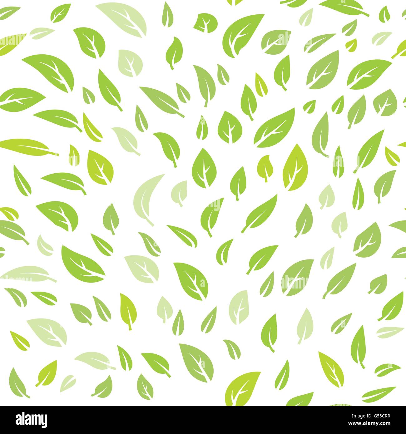 green leaves summer seamless pattern vector design background Stock ...