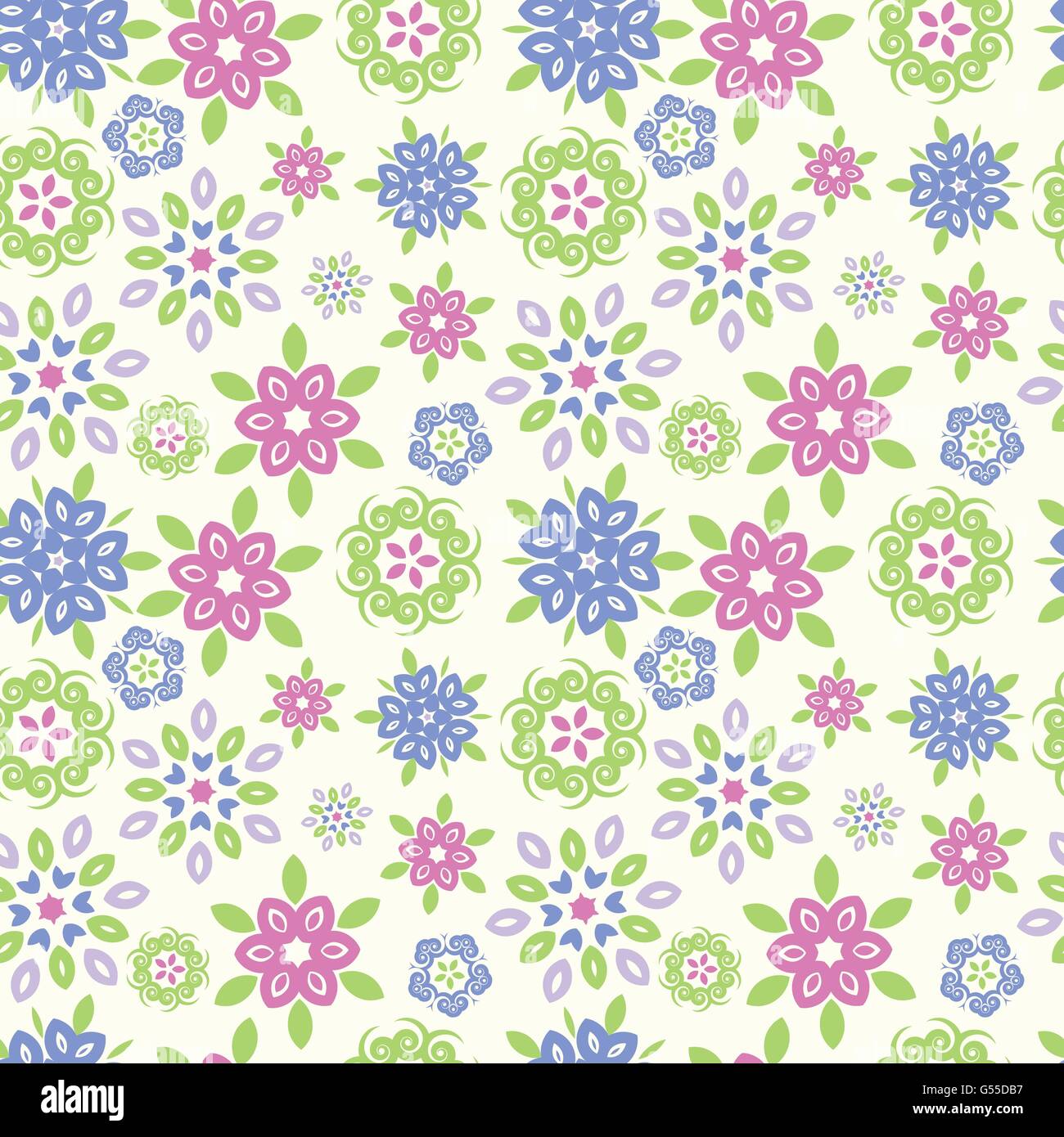 magic summer flower color seamless pattern abstract vector background ...