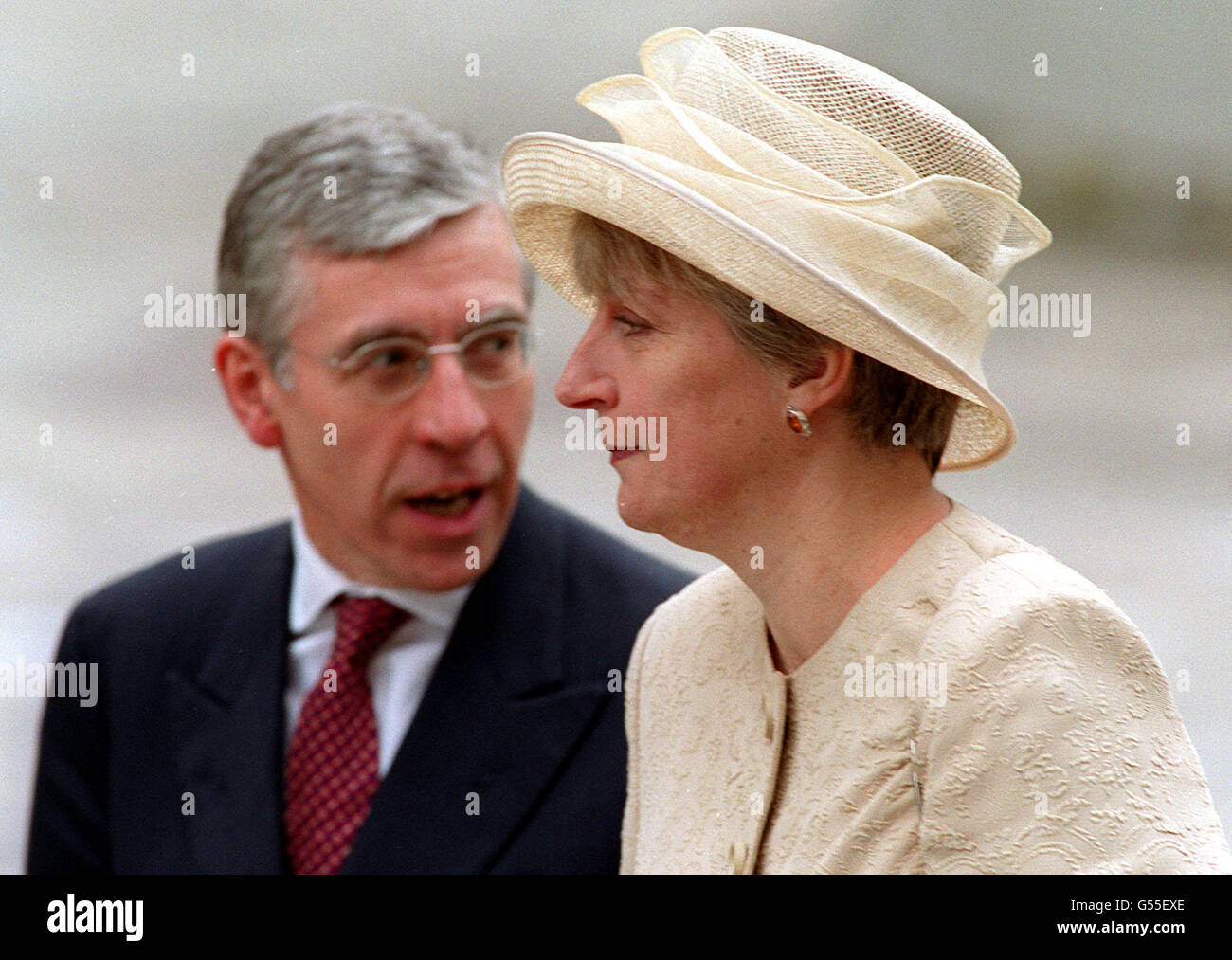 British Home Secretary Jack Straw and his wife, Alice Perkins, arriving
