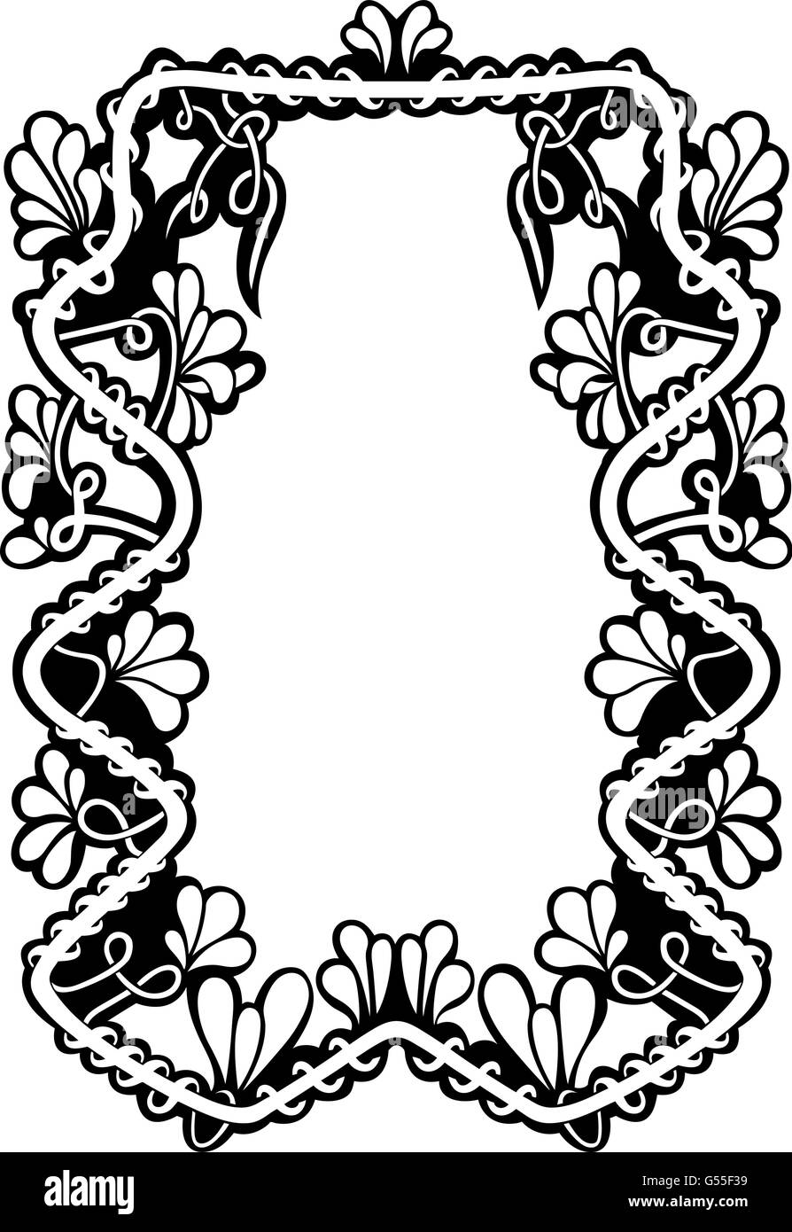 Floral frame isolated on white Stock Vector Image & Art - Alamy