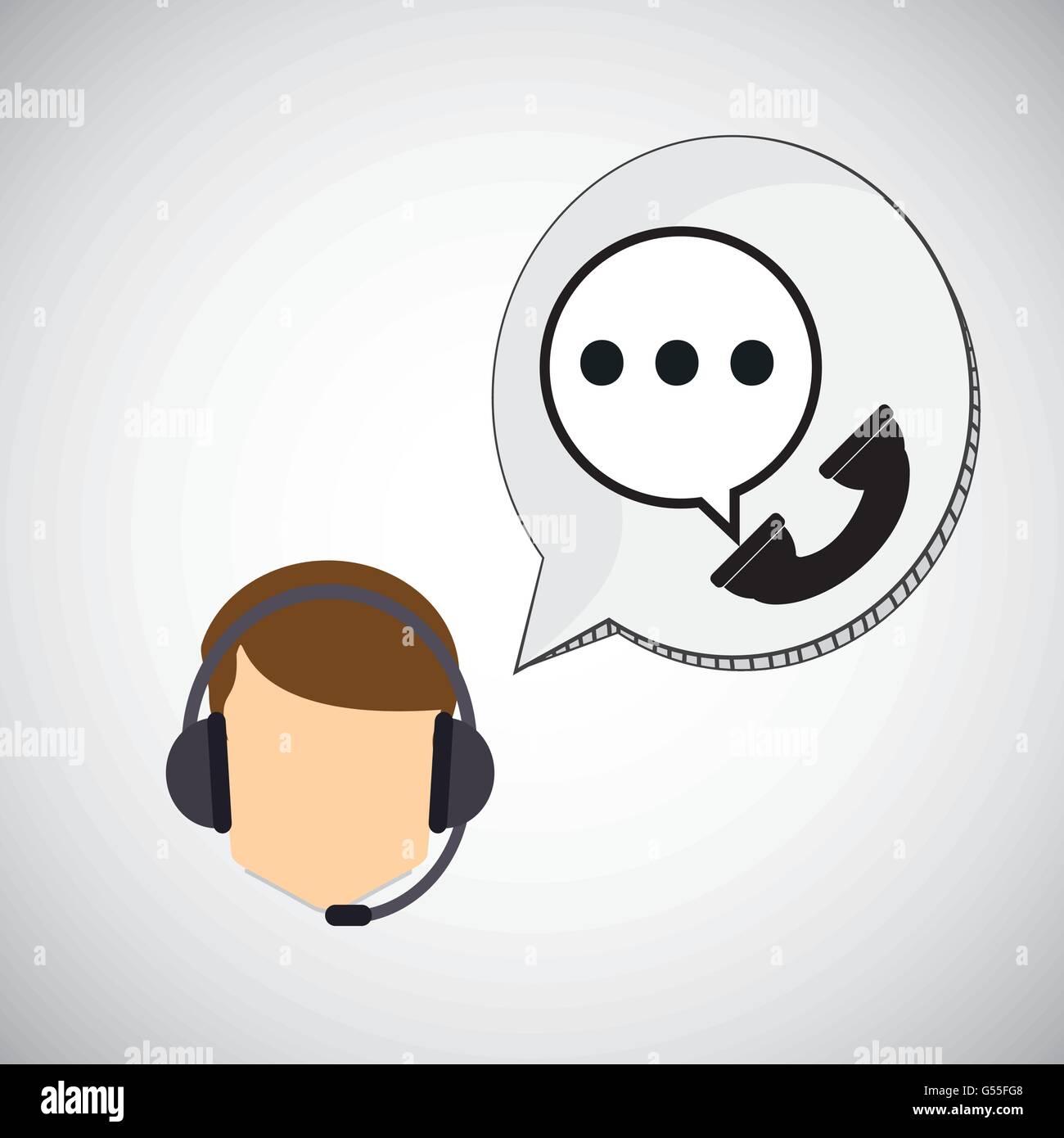 Call center design. Communication icon. flat illustration, vecto Stock ...