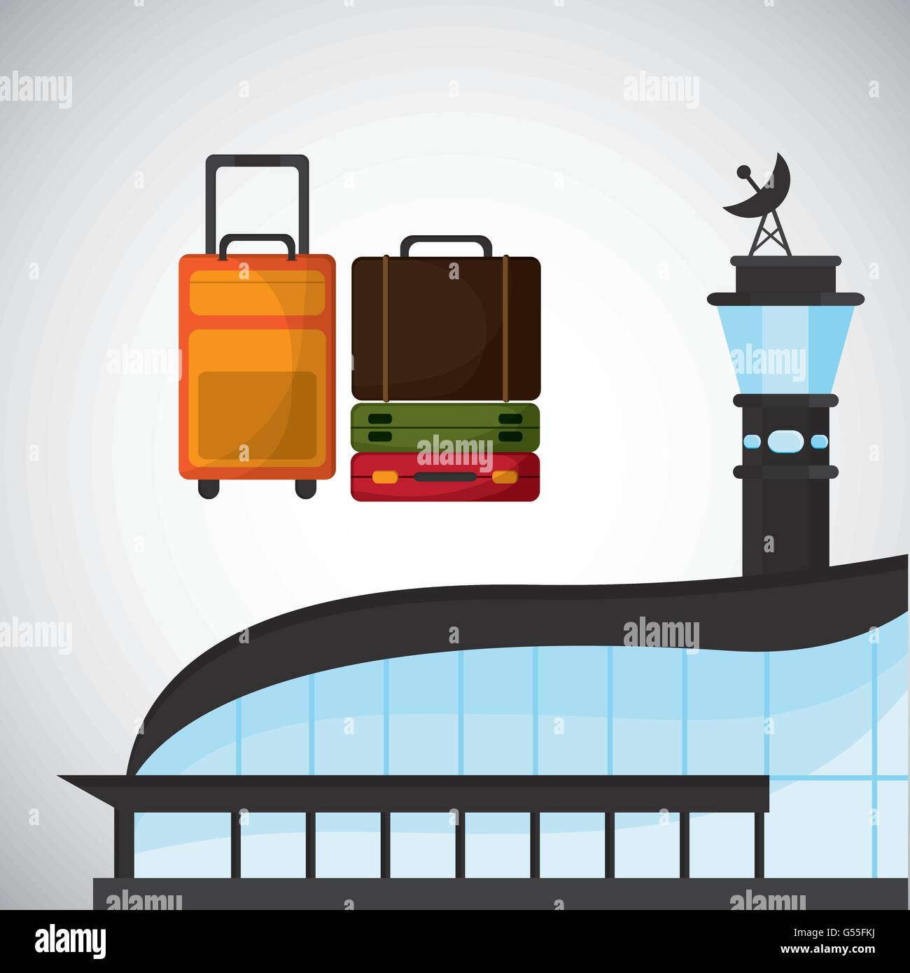 Airport design. travel icon. flat illustration, vector graphic Stock ...