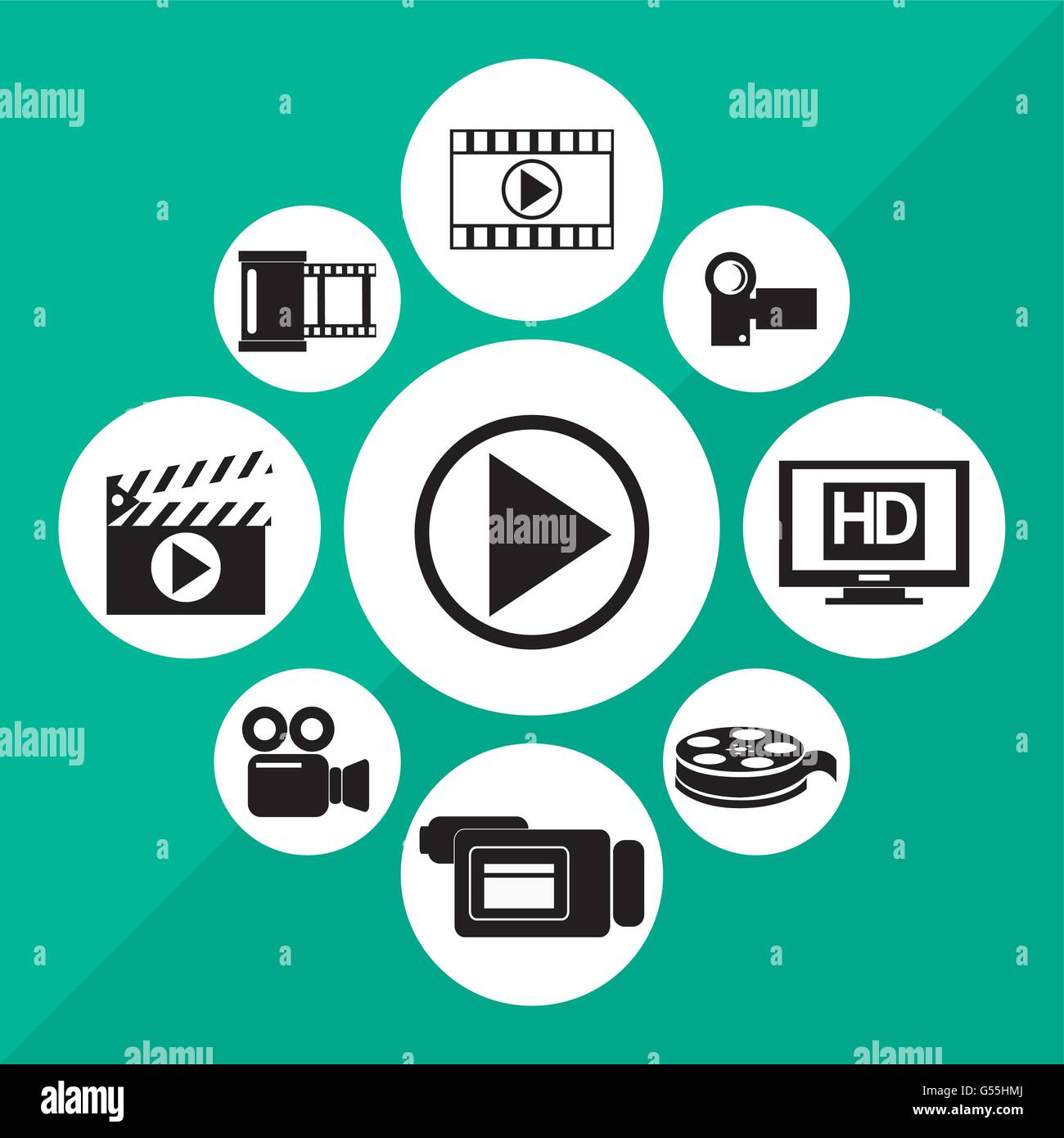 Cinema Icons vector design Stock Vector Image & Art - Alamy