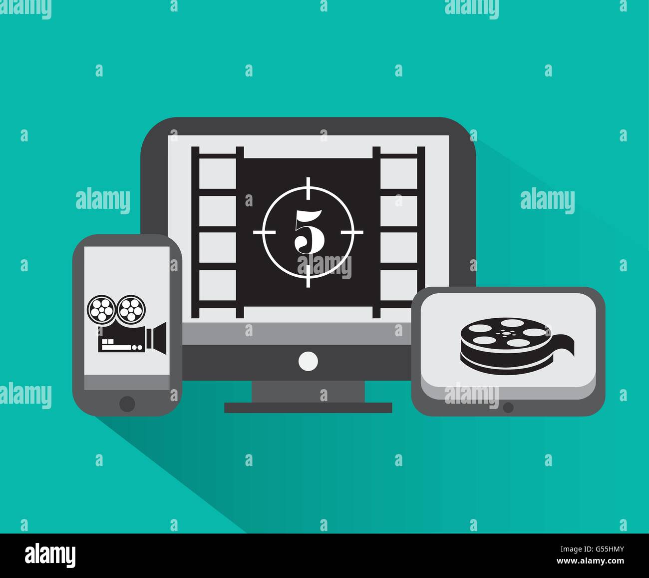 Cinema Icons vector design Stock Vector Image & Art - Alamy