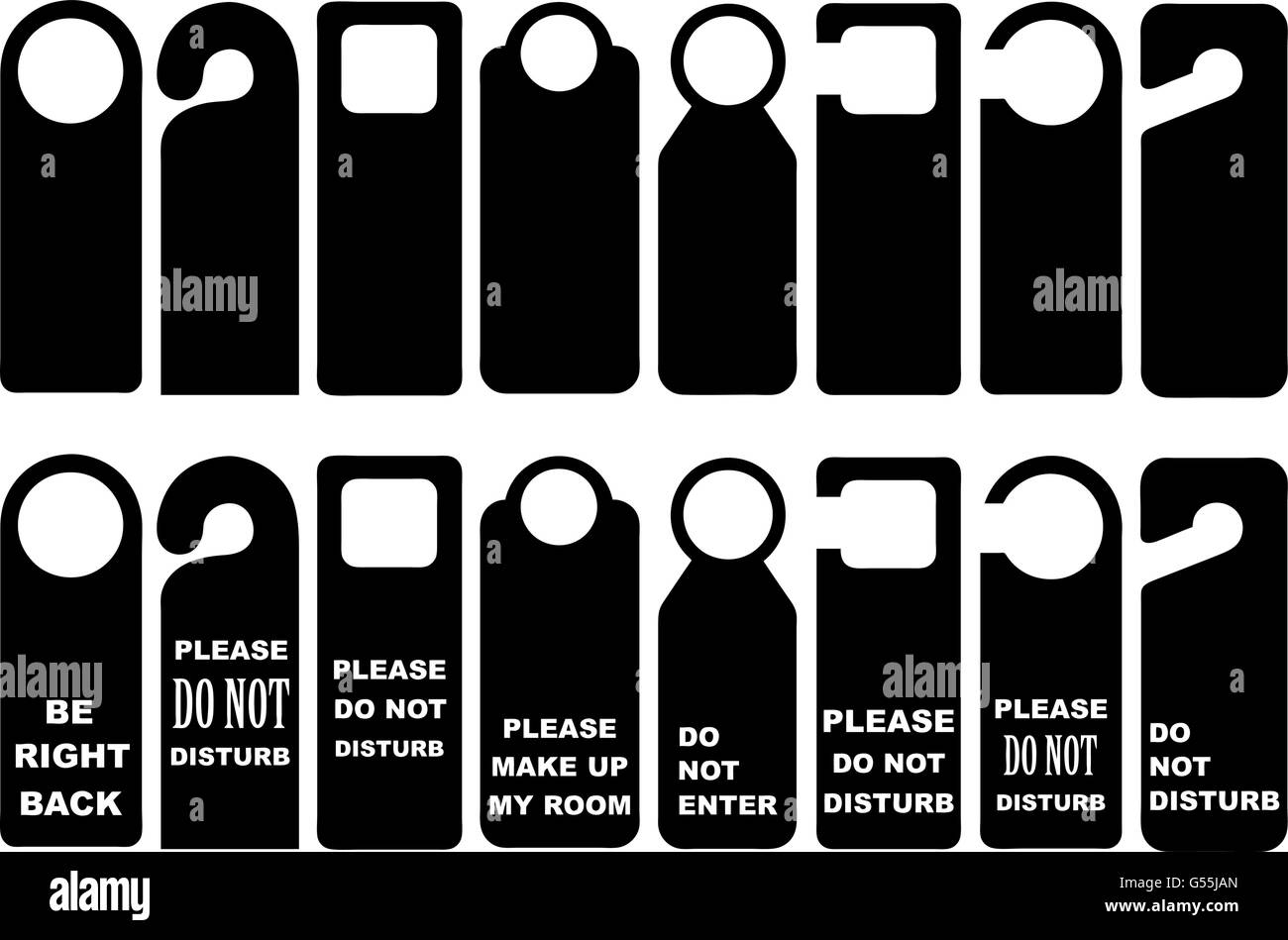 Door knob hangers set Stock Vector Image & Art Alamy