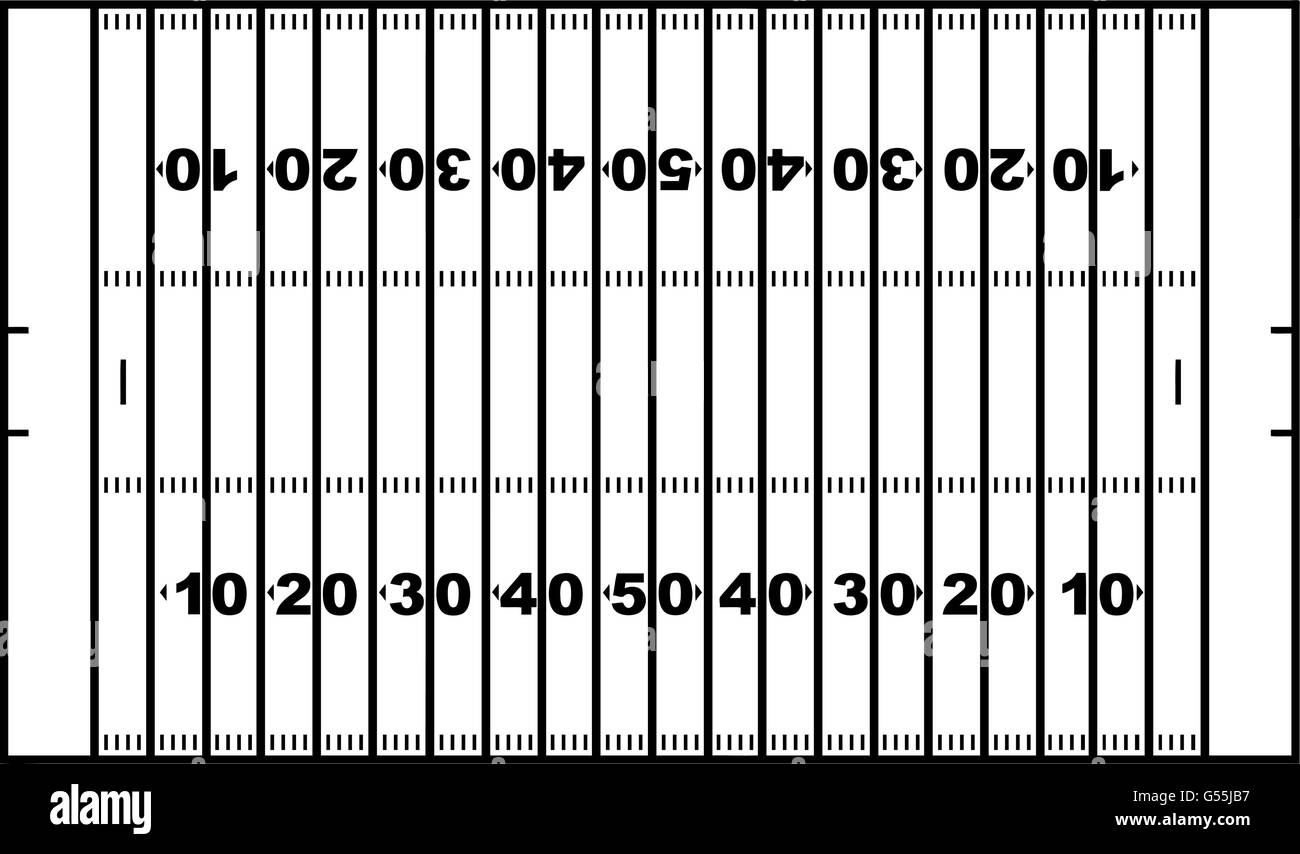 American football field markings Black and White Stock Photos & Images Alamy