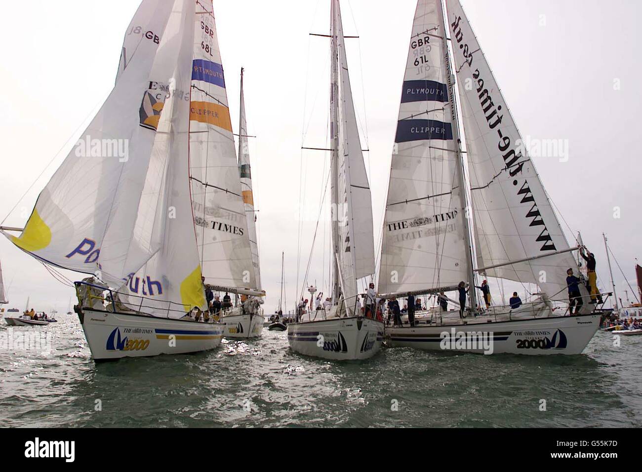 Round the world yacht race Stock Photo