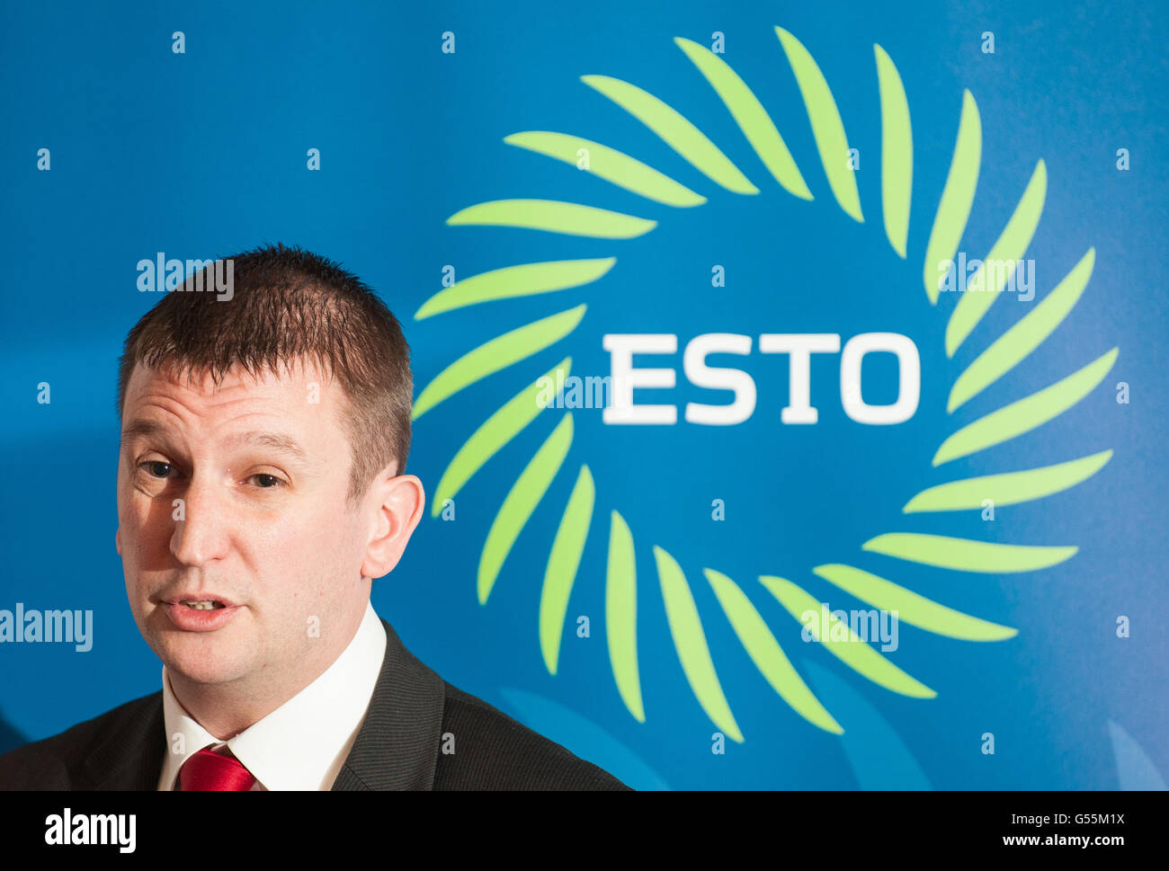 Managing Director of Accrington Stanley Rob Heys speaks at the European Synthetic Turf Organisation (ESTO) press briefing, in central London. Stock Photo