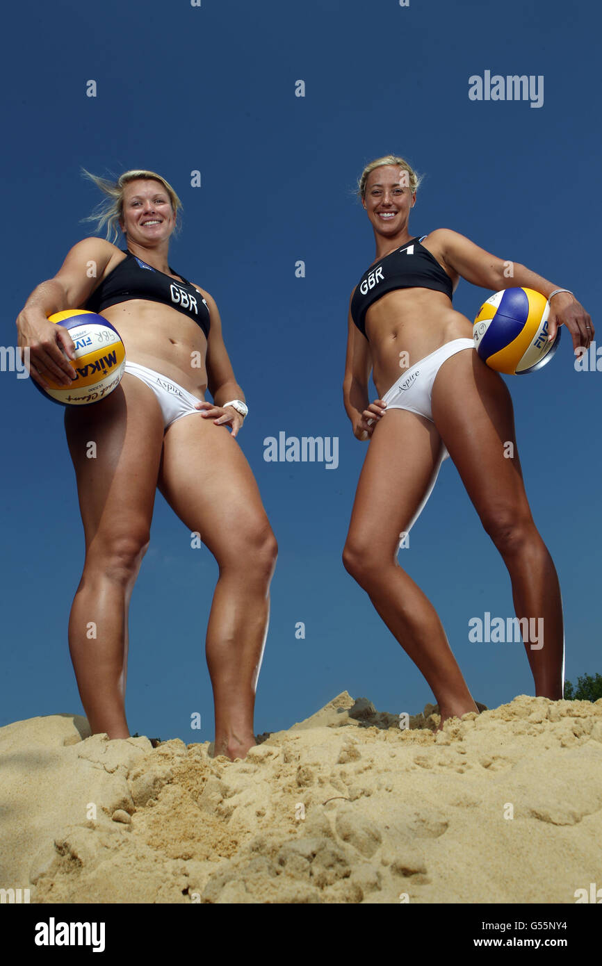 Volleyball - GB Women's Beach Volleyball Media Day - Pennyhill Park Hotel  and Spa Stock Photo - Alamy