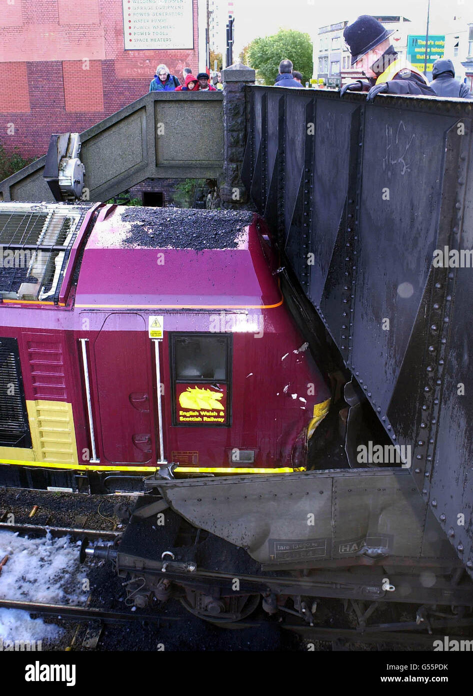 Bristol rail crash bridge Stock Photo Alamy