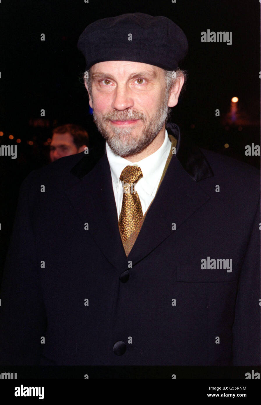 American actor John Malkovich, one of the stars of 'Shadow of the Vampire', arrives for the film's premiere, which is part of the London Film Festival, at the Odeon West End cinema. Stock Photo