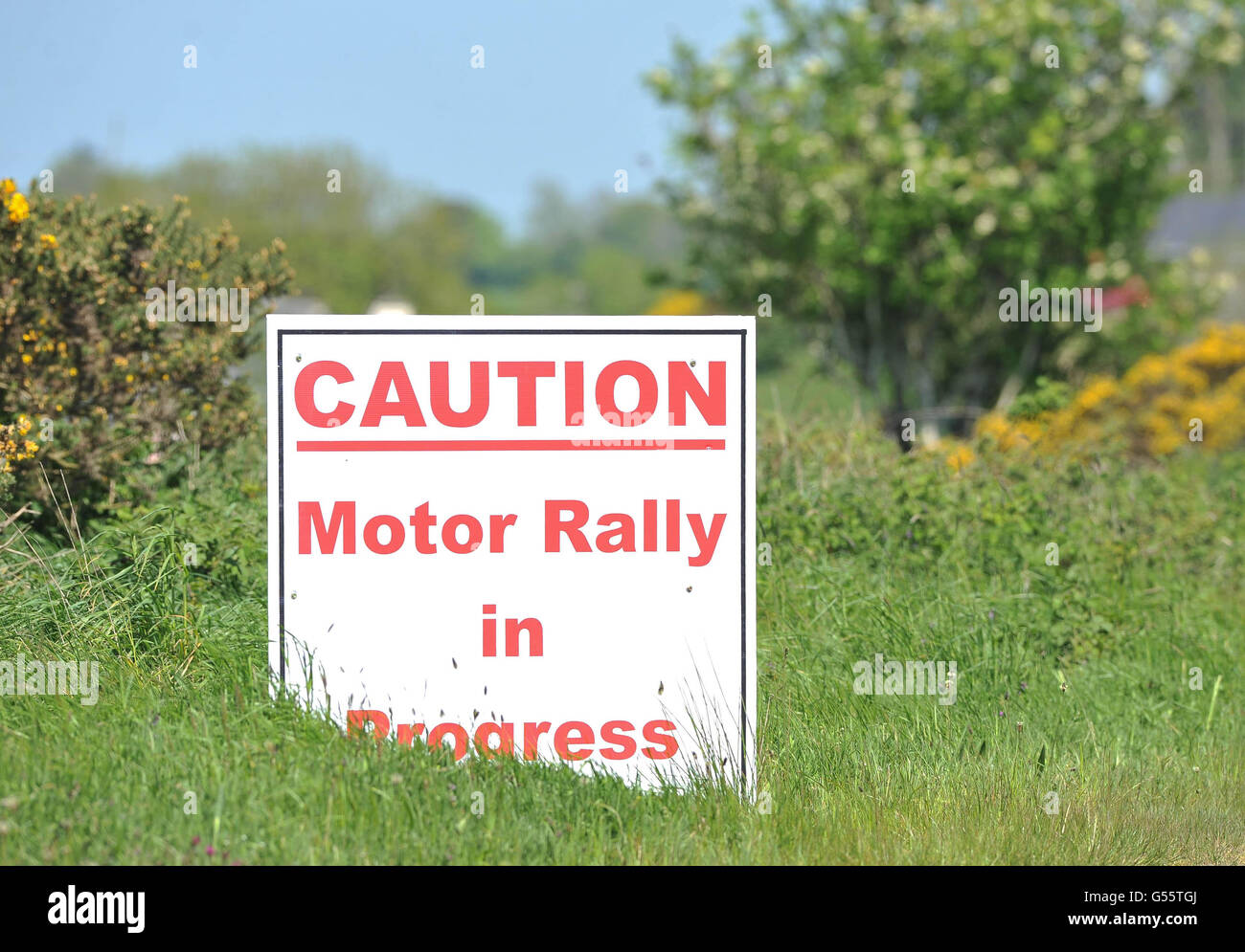 The scene in Co Cavan where two spectators have been killed and several others injured at a rally race in Ireland. Stock Photo