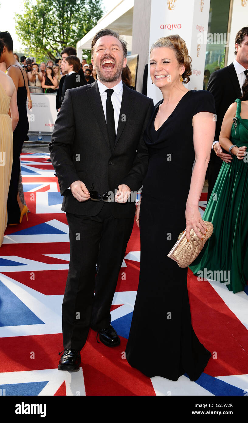 Ricky Gervais Bafta Tv Awards High Resolution Stock Photography and