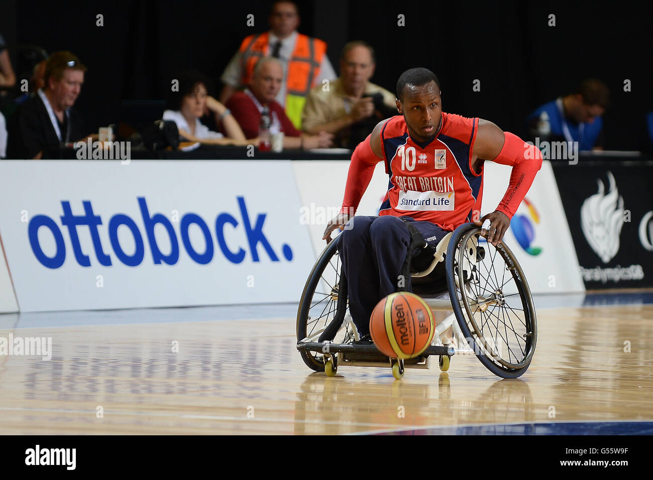 Great Britain's Abdillah Jama in action during the Men's Wheelchair