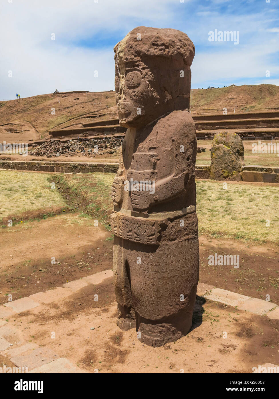 Statue in Tiahuanaco, Bolivia Stock Photo