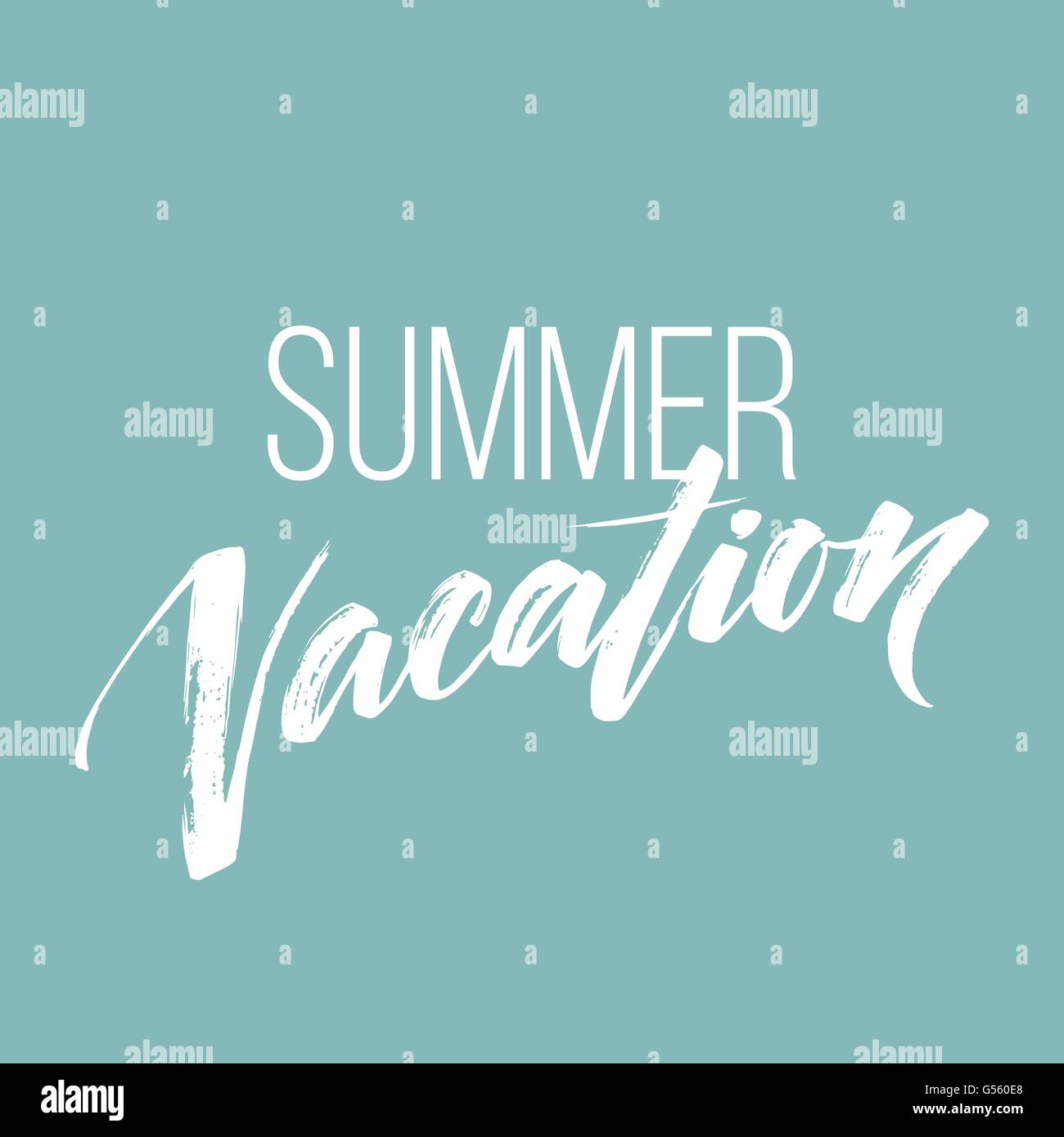 Summer vacation handwriting. Typography, lettering and calligraphy ...