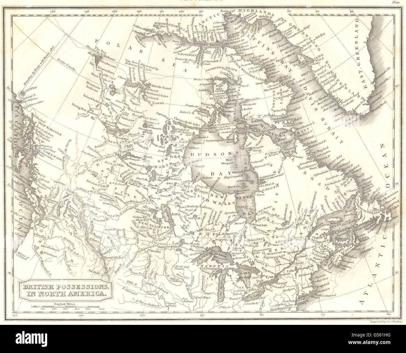 Us map 1830 hi res stock photography - British North America Shows British Columbia As Us Territory 1830 G561HG